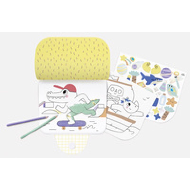 folia Cahier de coloriage avec stickers EPIC ADVENTURES