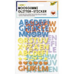 folia Sticker pailleté en caoutchouc mousse LETTERS
