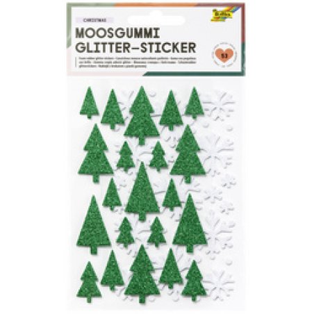 folia Sticker pailleté en caoutchouc mousse STARS CLASSIC