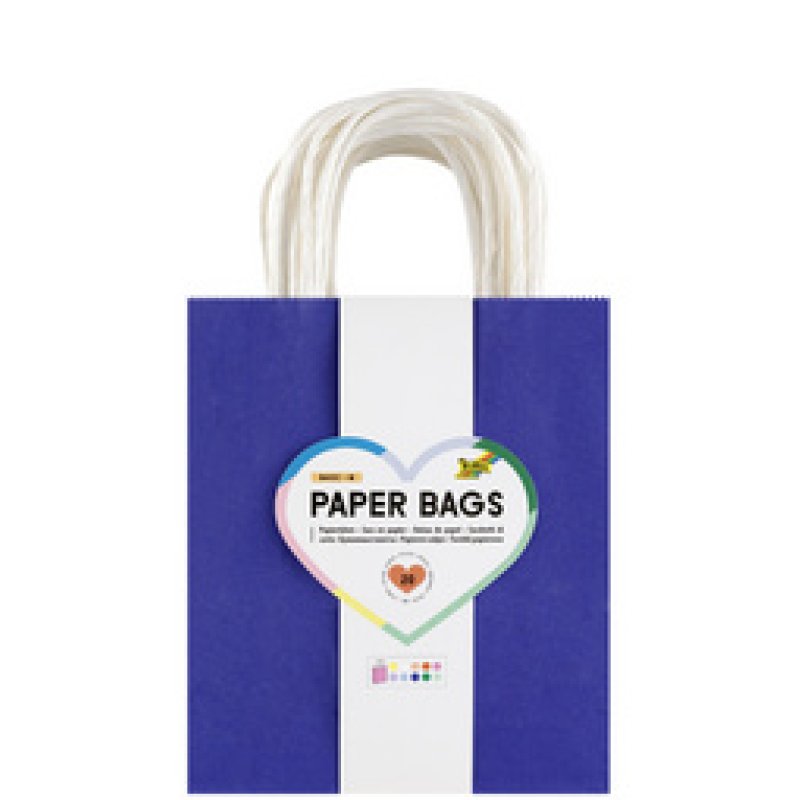 folia Sac en papier BASIC, taille: L, assorti