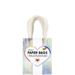 folia Sac en papier IRISÉ SCINTILLANT, taille: M