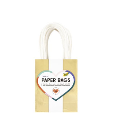 folia Sac en papier IRISÉ SCINTILLANT, taille: M