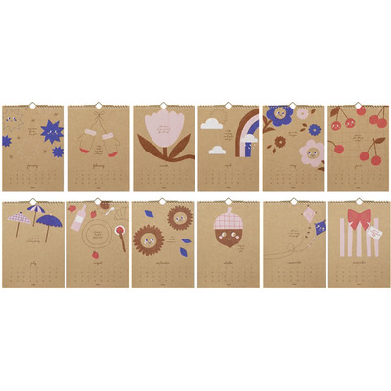 folia Calendrier mural créatif CRAFTY MEMORIES, A4