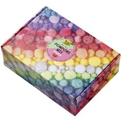 folia Mélange de pompons PASTEL Jumbobox, 300 g, assorti
