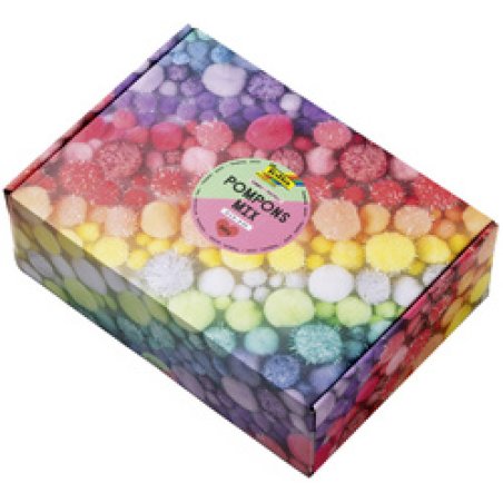 folia Mélange de pompons PASTEL Jumbobox, 300 g, assorti