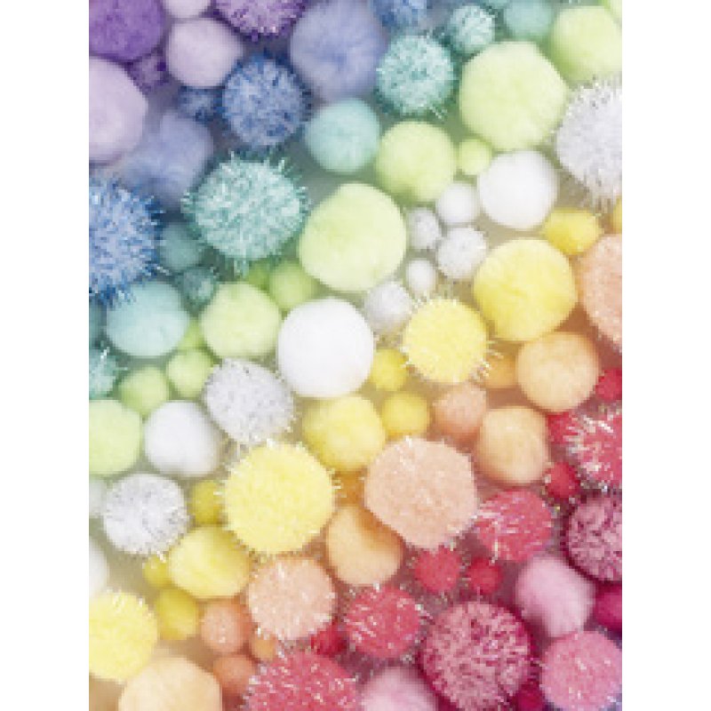 folia Mélange de pompons PASTEL Jumbobox, 300 g, assorti