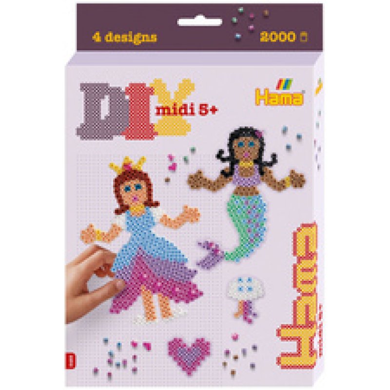 Hama Perles à repasser midi "Princesse & sirène", coffret