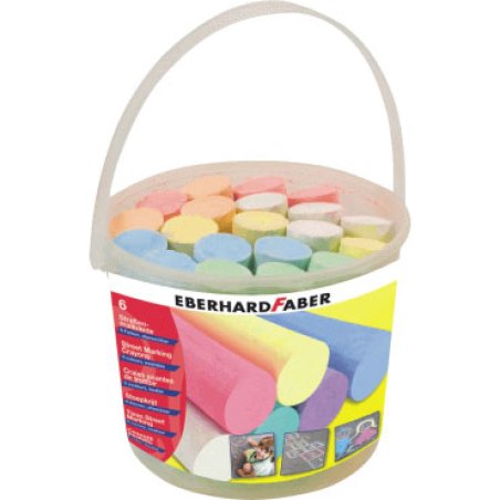 EBERHARD FABER Craie de trottoir, seau en plastique de 20