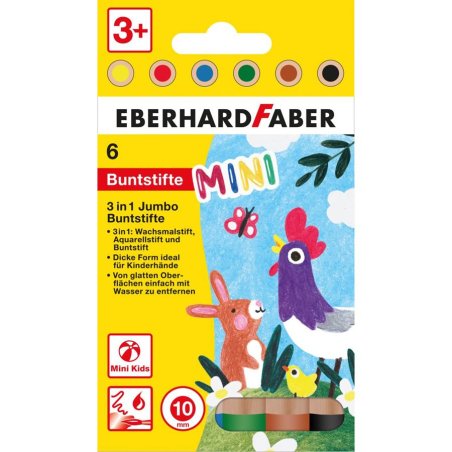 Eberhard Faber Mini Maxi Jumbo Couleurs assorties 6 pièce(s)