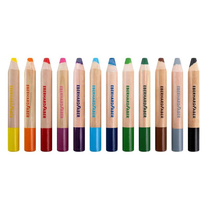 EBERHARD FABER Crayon de couleur 3 en 1 Jumbo MINI MAXI