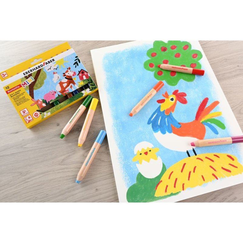 Eberhard Faber MiniMaxi 3in1 Couleurs assorties 12 pièce(s)