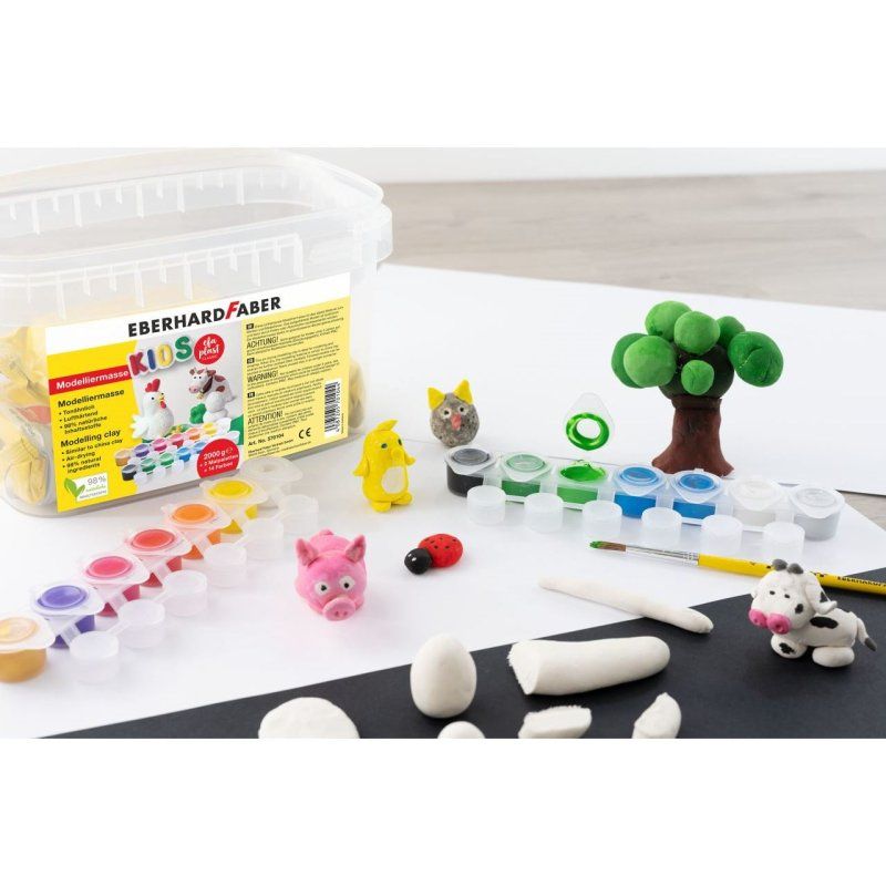Eberhard Faber 570104 composant pour poterie et modelage Pâte à modeler 2 kg Blanc