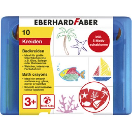 EBERHARD FABER Craie pour le bain Mini Kids, étui de 10