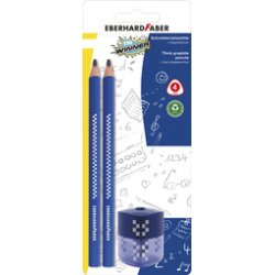 EBERHARD FABER Kit crayon de papier TRI WINNER, 2B, bleu