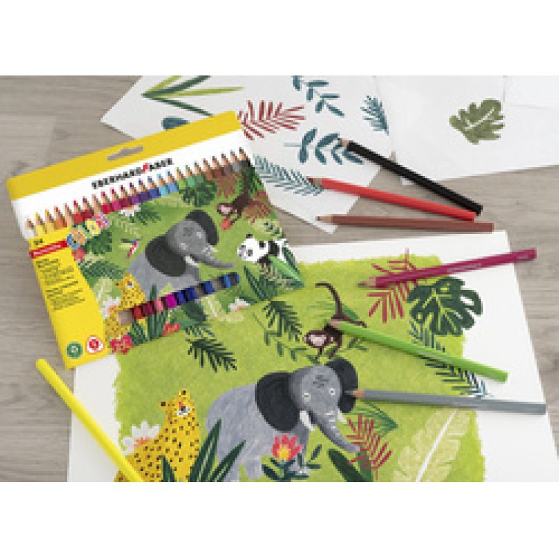 EBERHARD FABER Crayon de couleur COLORI Jumbo, étui de 10