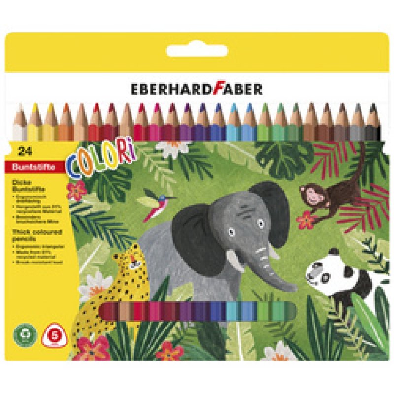 EBERHARD FABER Crayon de couleur COLORI Jumbo, étui de 24