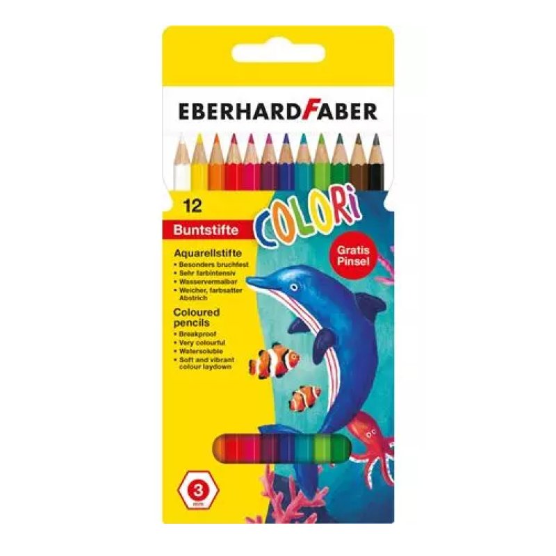 EBERHARD FABER Crayon de couleur COLORI, étui carton de 12