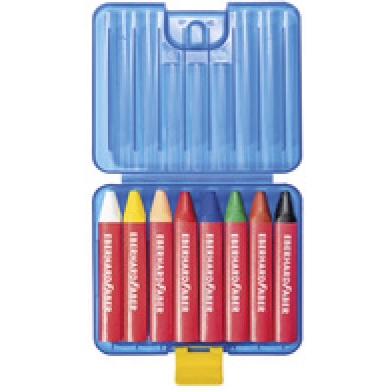 EBERHARD FABER Craie de cire triangulaire WINNER, étui de 8