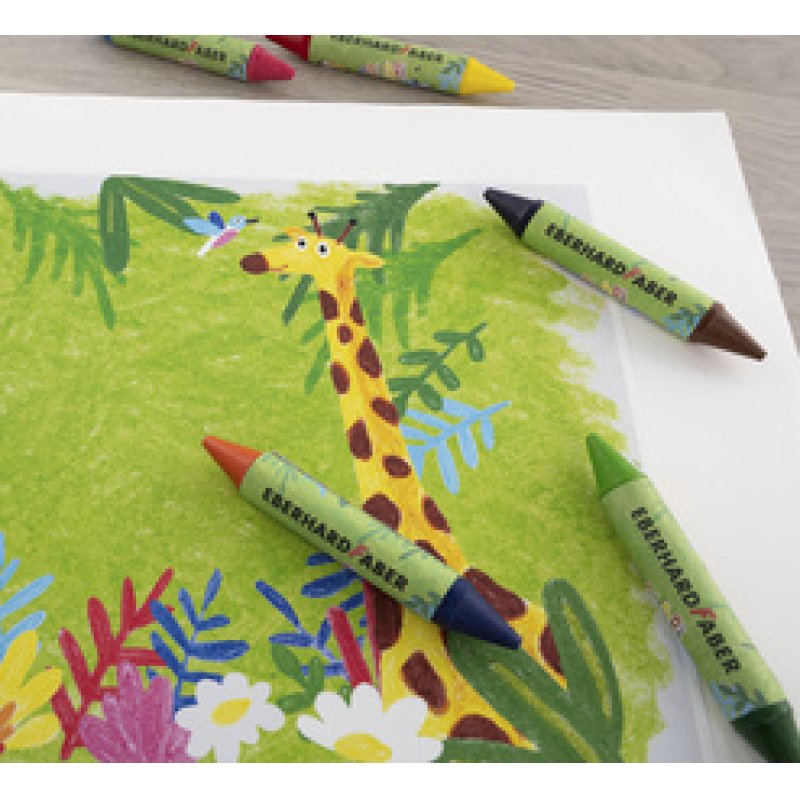 EBERHARD FABER Craie de cire double COLORI, étui de 6