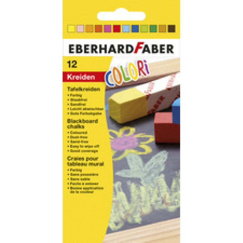 EBERHARD FABER Craie pour tableau noir COLORI BASIC FLUO