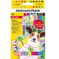 EBERHARD FABER Feutre double COLORI, étui carton de 20