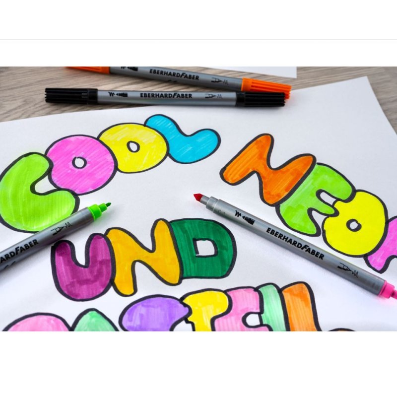 Eberhard Faber Colori felt pen Black, Blue, Brown, Cyan, Green, Orange, Pastel, Pink, Red, Yellow 20 pc(s)