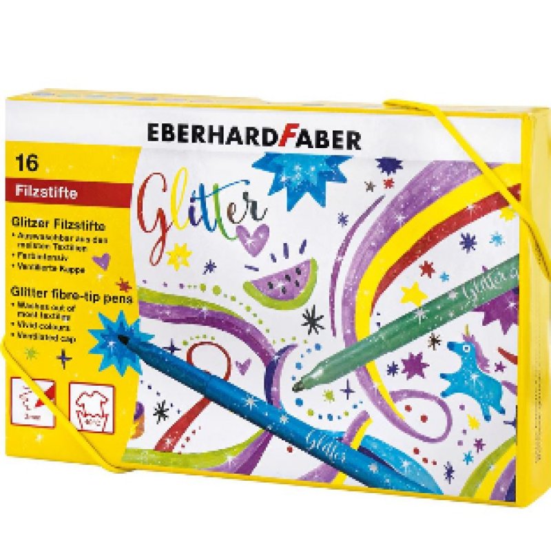 Eberhard Faber Fasermaler Glitter felt pen Black, Blue, Gold, Green, Orange, Pink, Red, Yellow 1 pc(s)
