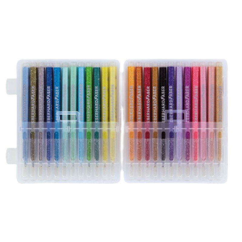 Eberhard Faber Fasermaler Glitter felt pen Black, Blue, Brown, Cyan, Gold, Green, Light Cyan, Light Green, Light pink,