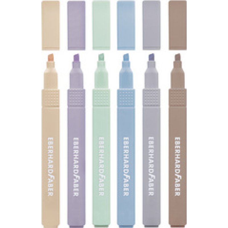 EBERHARD FABER Surligneur Slim, étui de 6, couleurs pastel