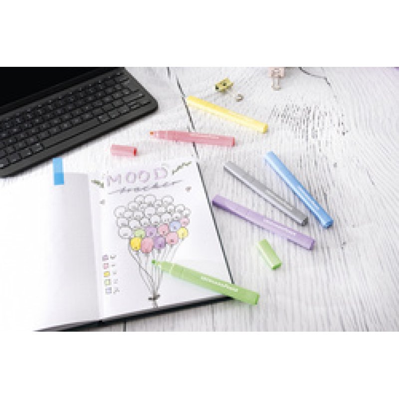 EBERHARD FABER Surligneur Slim, étui de 6, couleurs pastel