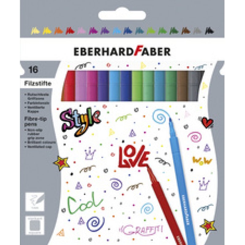 EBERHARD FABER Feutre, étui en carton de 8