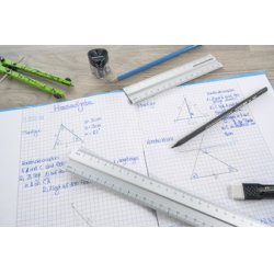 EBERHARD FABER Règle en métal, en aluminium, 300 mm