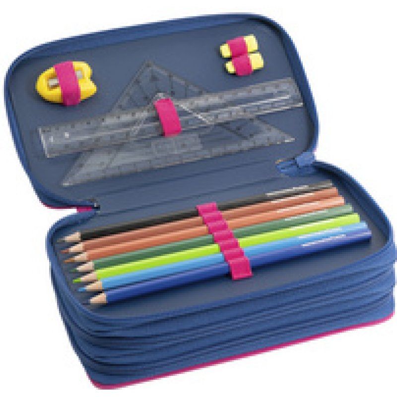 EBERHARD FABER Étui scolaire triple rabat Papillon