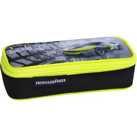 EBERHARD FABER Trousse Race Car, noir / jaune fluo