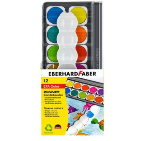 EBERHARD FABER Boîte de peinture WINNER, 12 couleurs