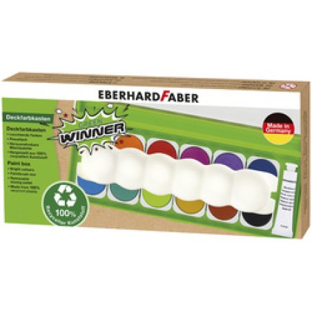 EBERHARD FABER Boîte de peinture GREEN WINNER, 12 couleurs