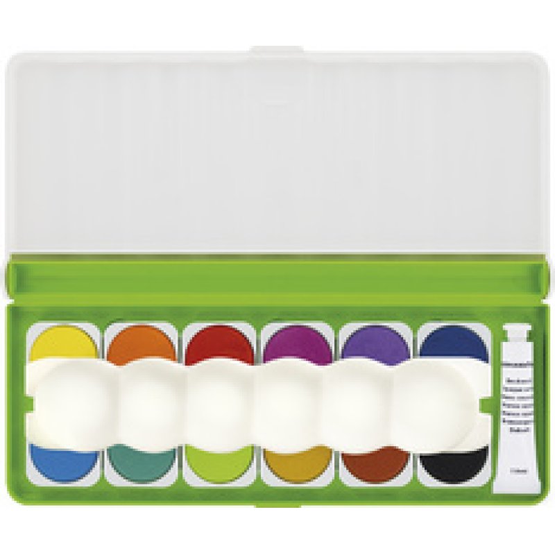 EBERHARD FABER Boîte de peinture GREEN WINNER, 12 couleurs