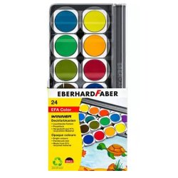 Eberhard Faber 578324 peinture à l'eau Noir, Bleu, Marron, Vert, Gris, Orange, Rose, Rouge, Turquoise, Jaune Palette