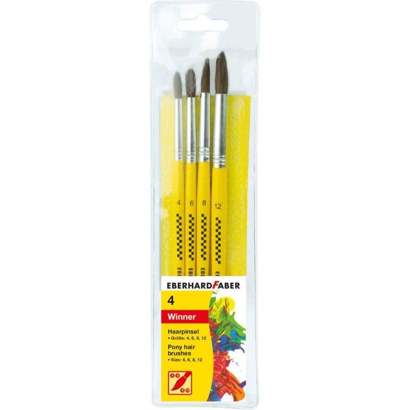 EBERHARD FABER Set de pinceaux WINNER, 4 pièces