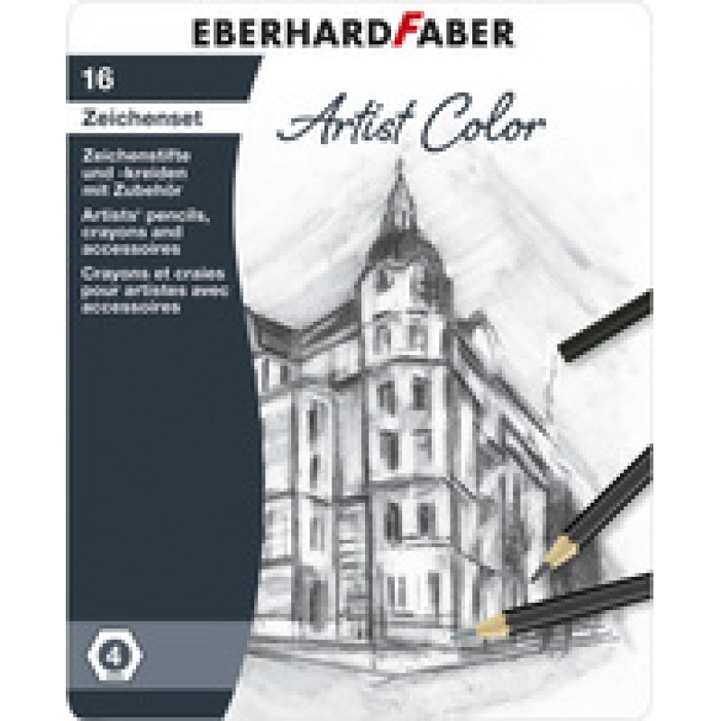 EBERHARD FABER Kit de dessin Artist Color, 16 pièces