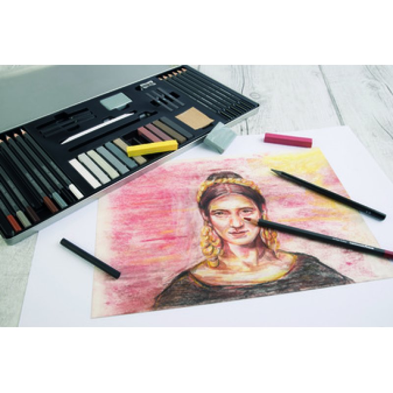 EBERHARD FABER Kit de dessin Artist Color, 37 pièces