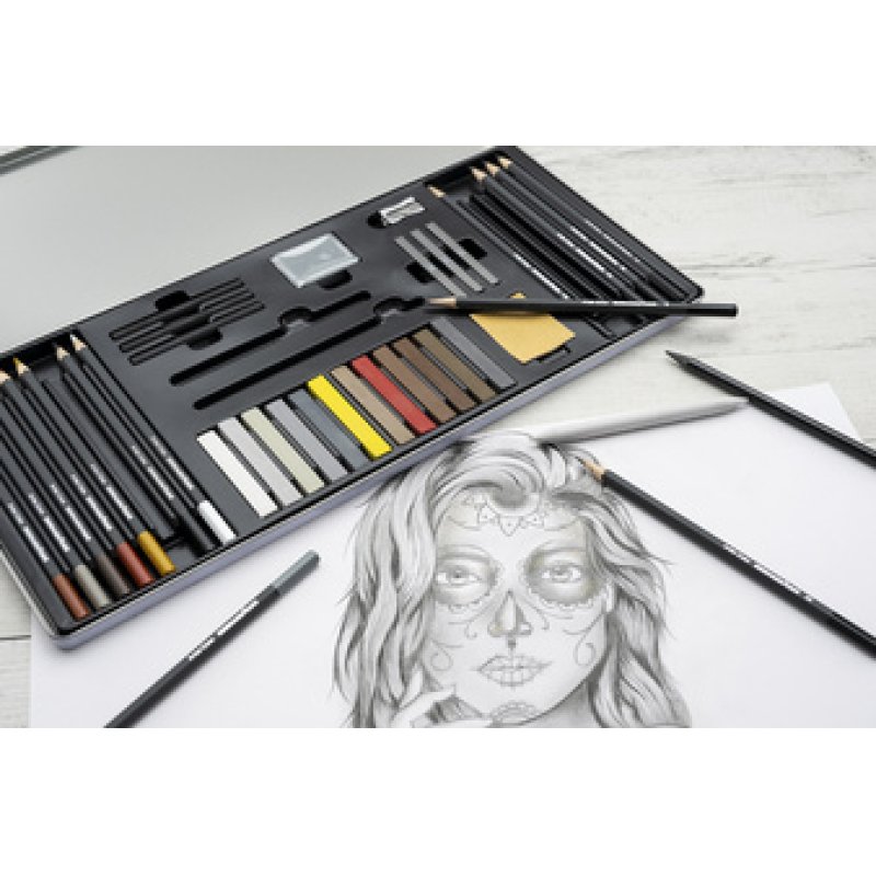 EBERHARD FABER Kit de dessin Artist Color, 37 pièces