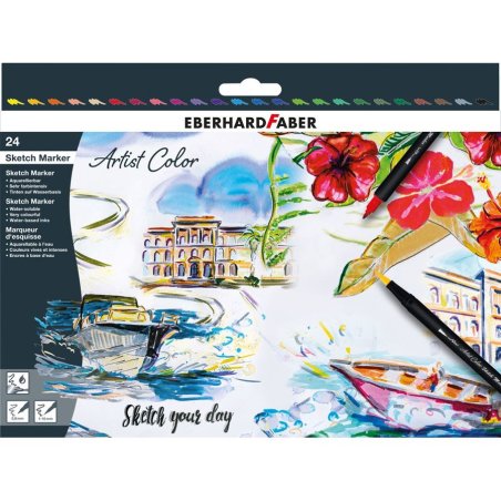 Eberhard Faber 558224 marqueur 24 pièce(s) Couleurs assorties
