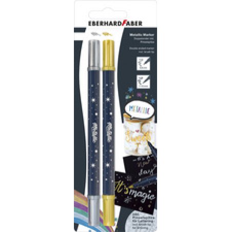 EBERHARD FABER Marqueur à pigment Metallic Duo, blister de 2