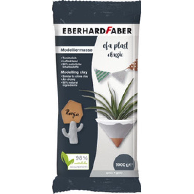 EBERHARD FABER Pâte à modeler EFA plast classic, gris