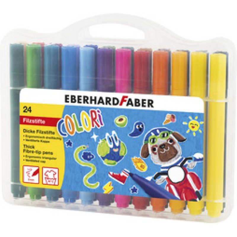 EBERHARD FABER Feutre large COLORI, étui de 12