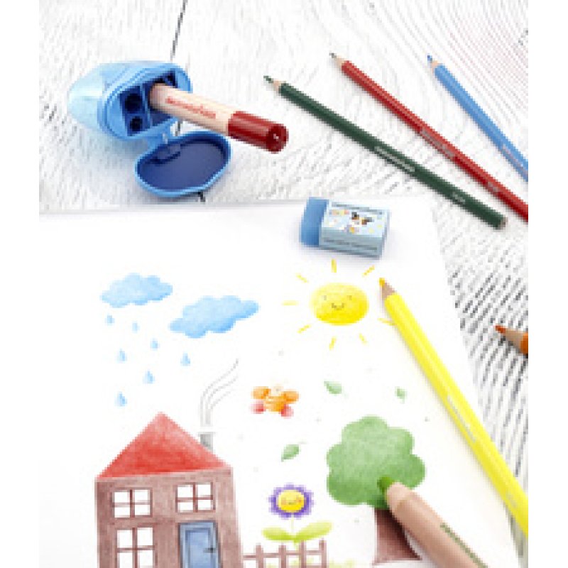 EBERHARD FABER Taille-crayon 3 trous COLORI, bleu