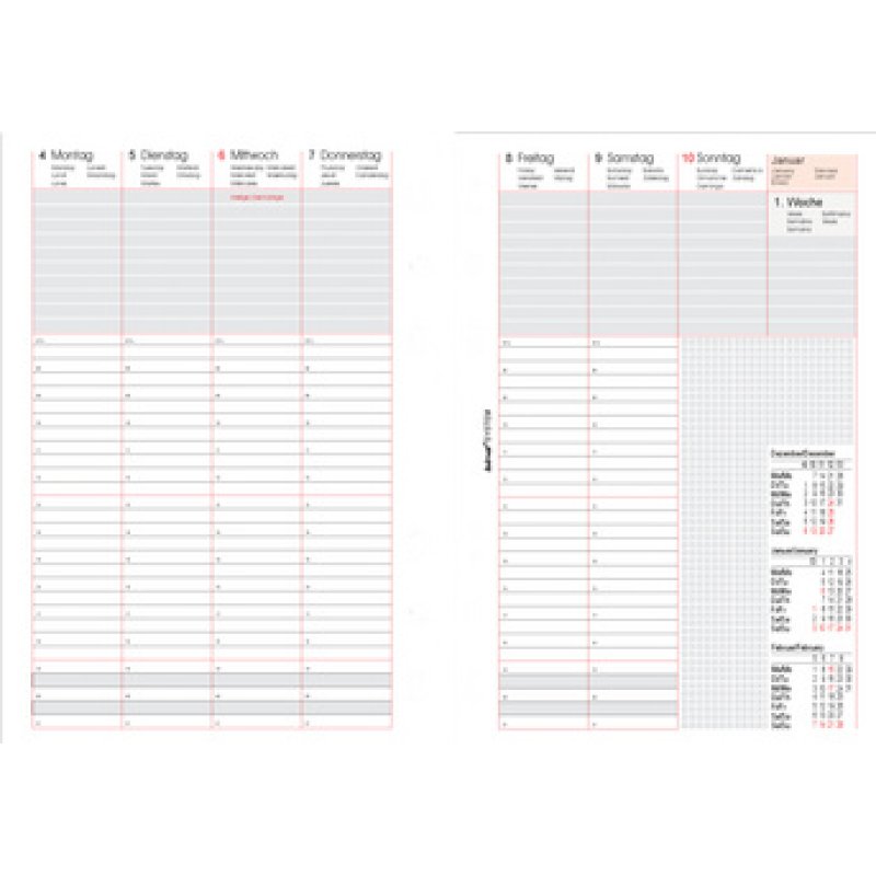 bind Recharge 2026 pour agenda A5 modèle 15501