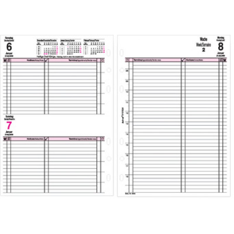bind Recharge 2026 pour agenda A5 modèle 15501