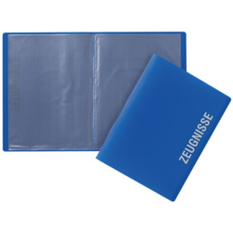 PAGNA Zeugnismappe, DIN A4, mit 10 Hüllen, PP, hellblau